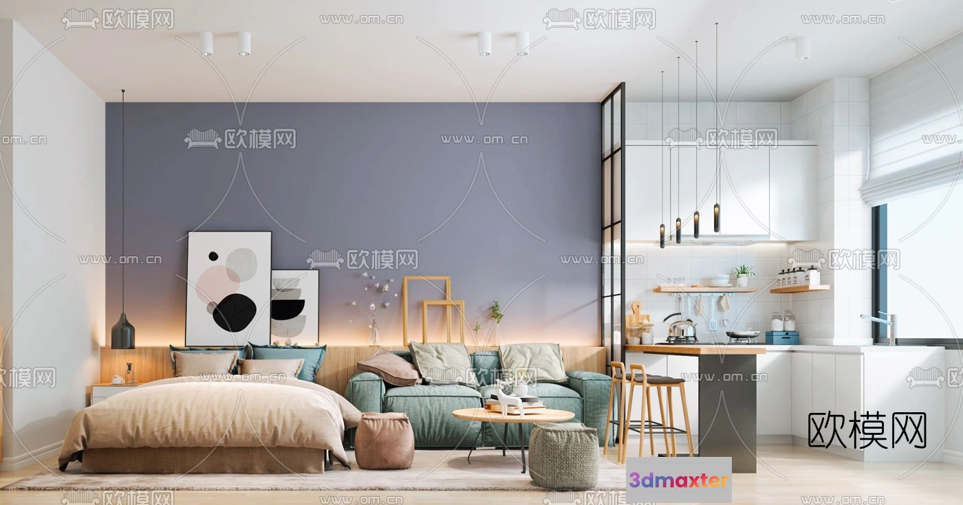 1238020 - 3D SCENES - APARTMENT - VRAY  CORONA - 3D MODEL - 134