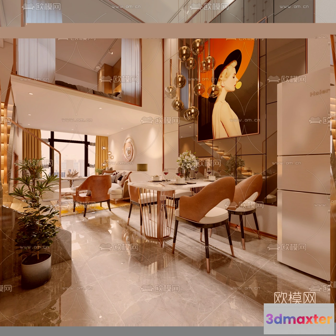 1238030 - 3D SCENES - APARTMENT - VRAY  CORONA - 3D MODEL - 139