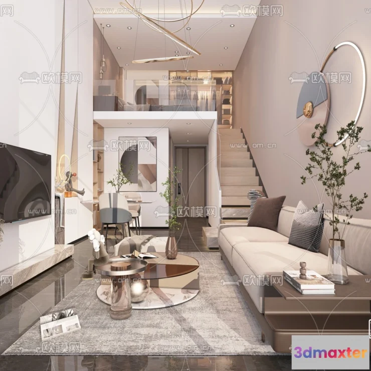 1238036 - 3D SCENES - APARTMENT - VRAY  CORONA - 3D MODEL - 142
