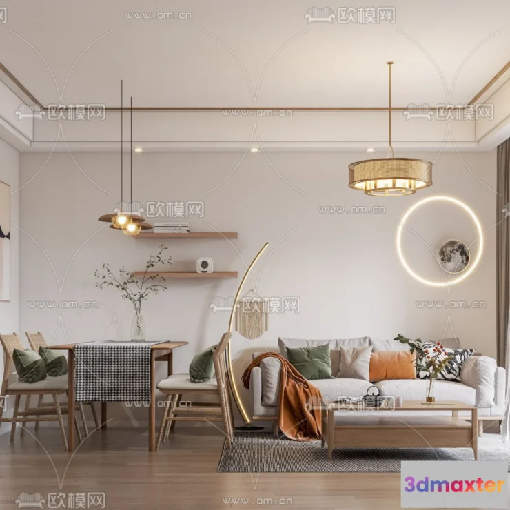 1238062 - 3D SCENES - APARTMENT - VRAY  CORONA - 3D MODEL - 155