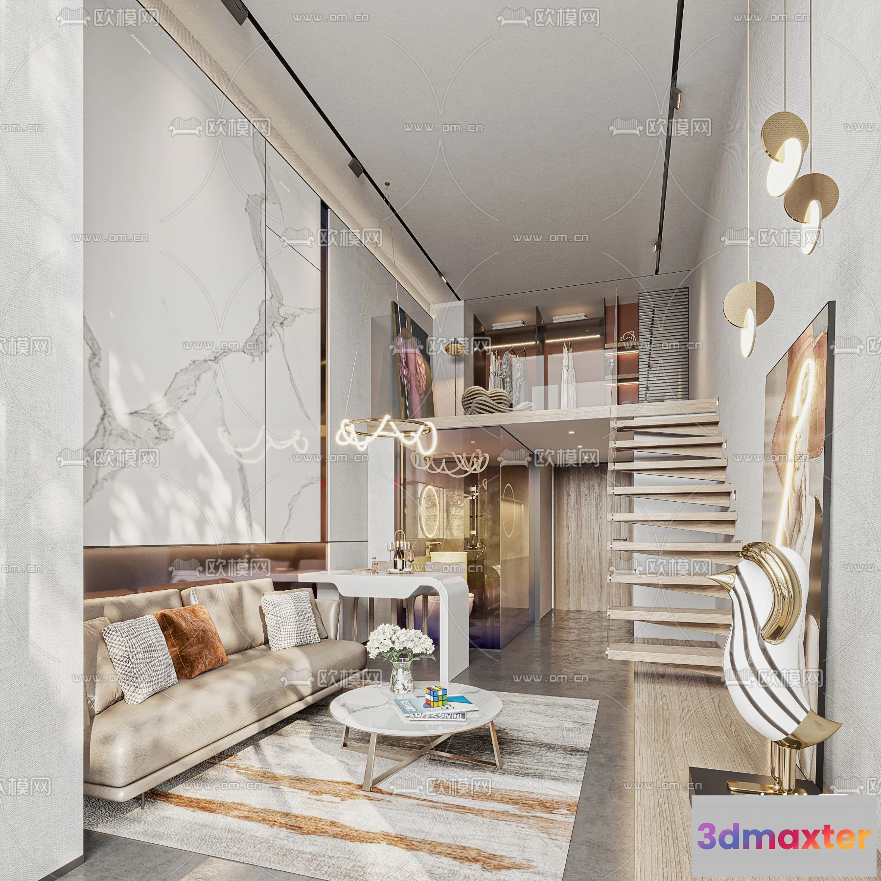 1238066 - 3D SCENES - APARTMENT - VRAY  CORONA - 3D MODEL - 157