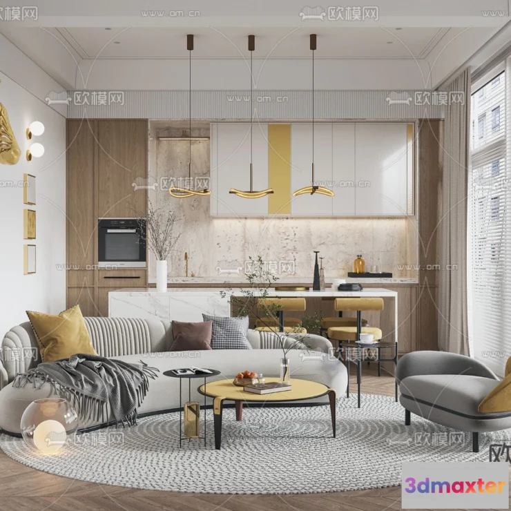 1238076 - 3D SCENES - APARTMENT - CORONA - 3D MODEL - 162