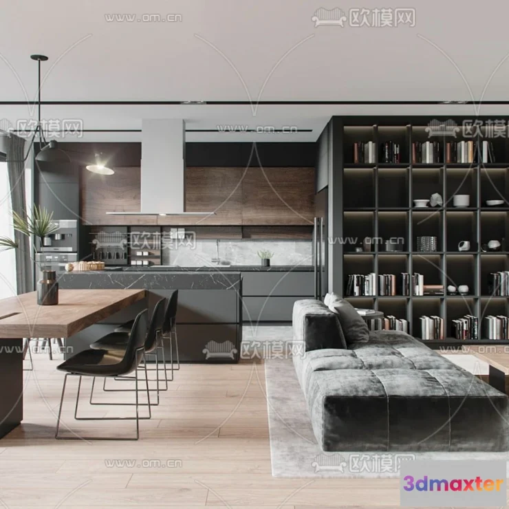 1238078 - 3D SCENES - APARTMENT - VRAY  CORONA - 3D MODEL - 163