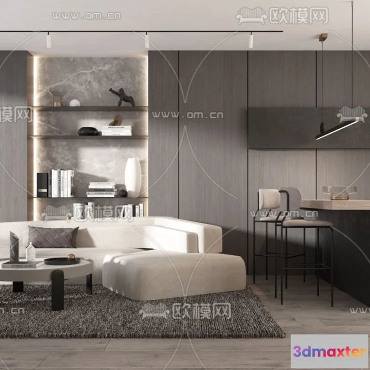 1238084 - 3D SCENES - APARTMENT - VRAY  CORONA - 3D MODEL - 166