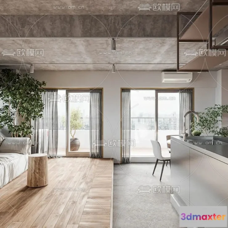 1238086 - 3D SCENES - APARTMENT - CORONA - 3D MODEL - 167