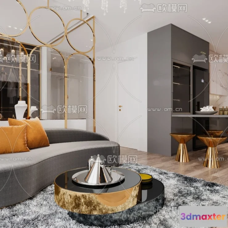 1238088 - 3D SCENES - APARTMENT - CORONA - 3D MODEL - 168