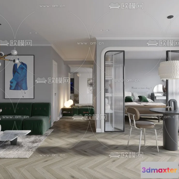1238090 - 3D SCENES - APARTMENT - CORONA - 3D MODEL - 169