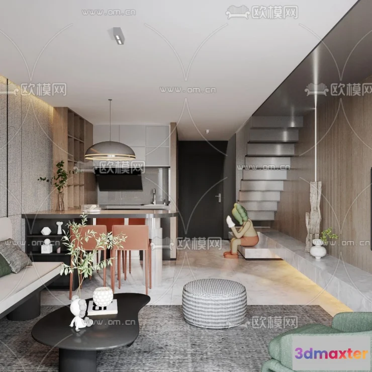 1238094 - 3D SCENES - APARTMENT - CORONA - 3D MODEL - 171