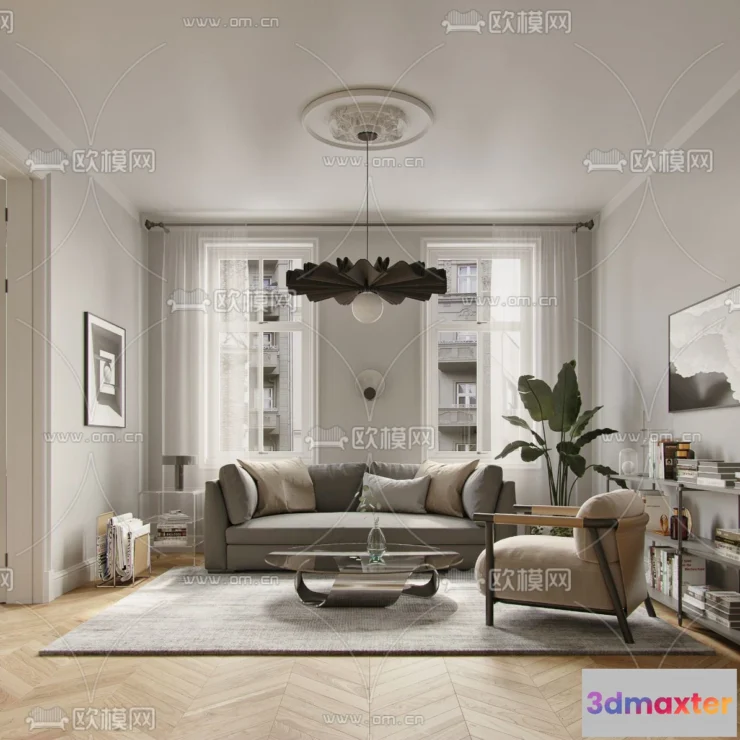 1238098 - 3D SCENES - APARTMENT - CORONA - 3D MODEL - 173