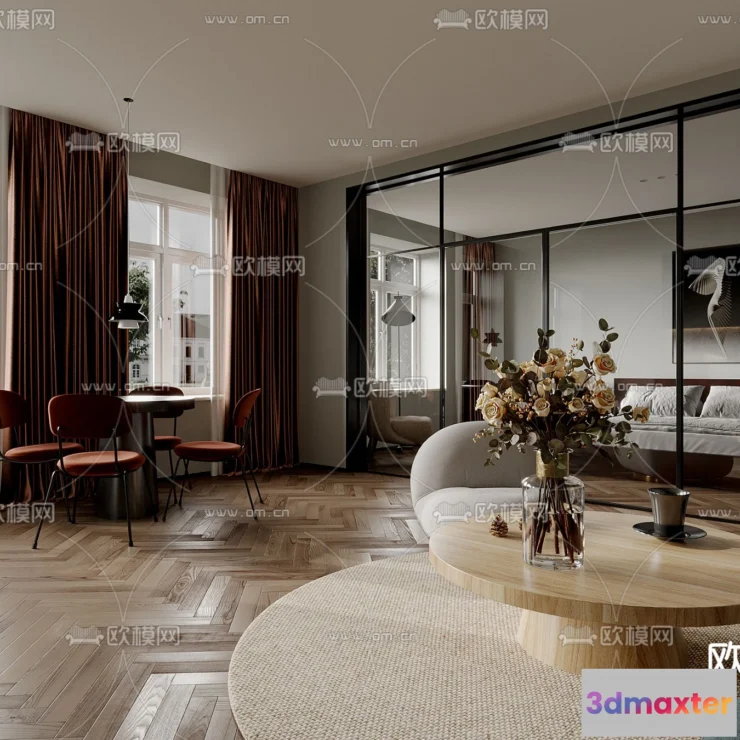 1238100 - 3D SCENES - APARTMENT - CORONA - 3D MODEL - 174