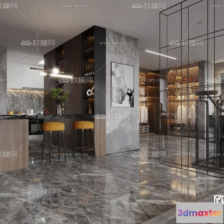 1238104 - 3D SCENES - APARTMENT - VRAY  CORONA - 3D MODEL - 176