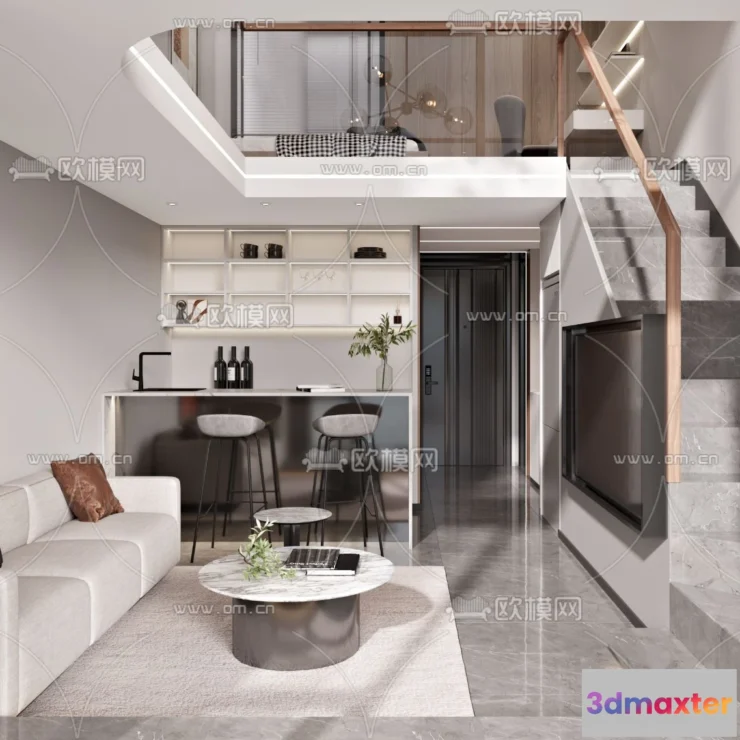 1238116 - 3D SCENES - APARTMENT - VRAY CORONA - 3D MODEL - 182