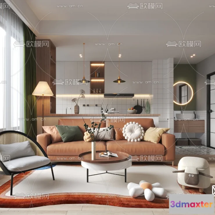 1238140 - 3D SCENES - APARTMENT - VRAY  CORONA - 3D MODEL - 194