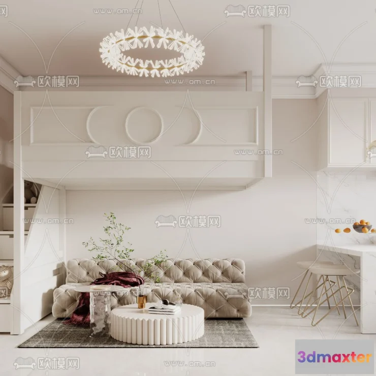 1238150 - 3D SCENES - APARTMENT - CORONA - 3D MODEL - 199