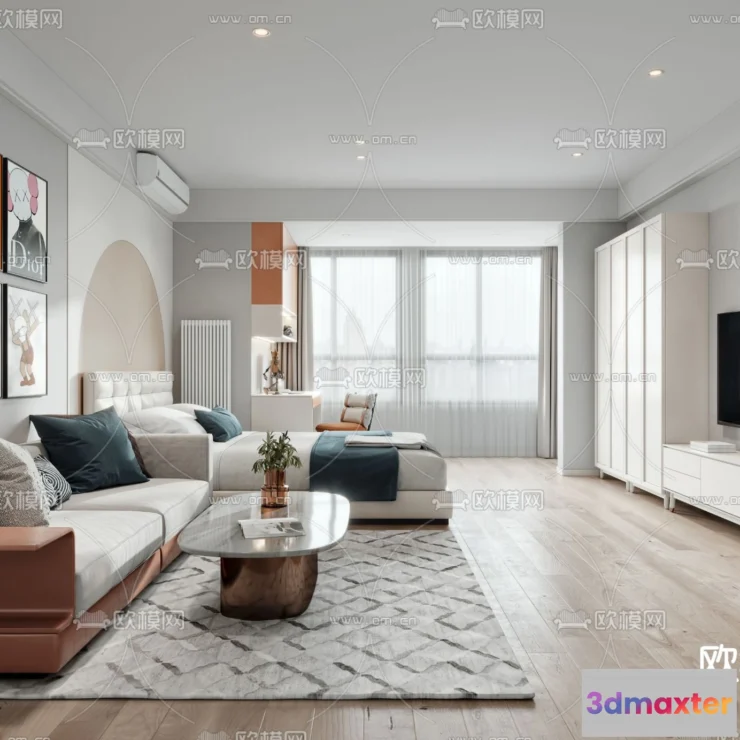 1238164 - 3D SCENES - APARTMENT - VRAY  CORONA - 3D MODEL - 206