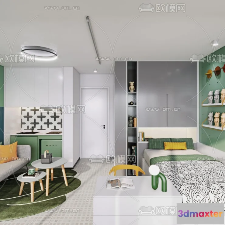 1238192 - 3D SCENES - APARTMENT - CORONA - 3D MODEL - 220