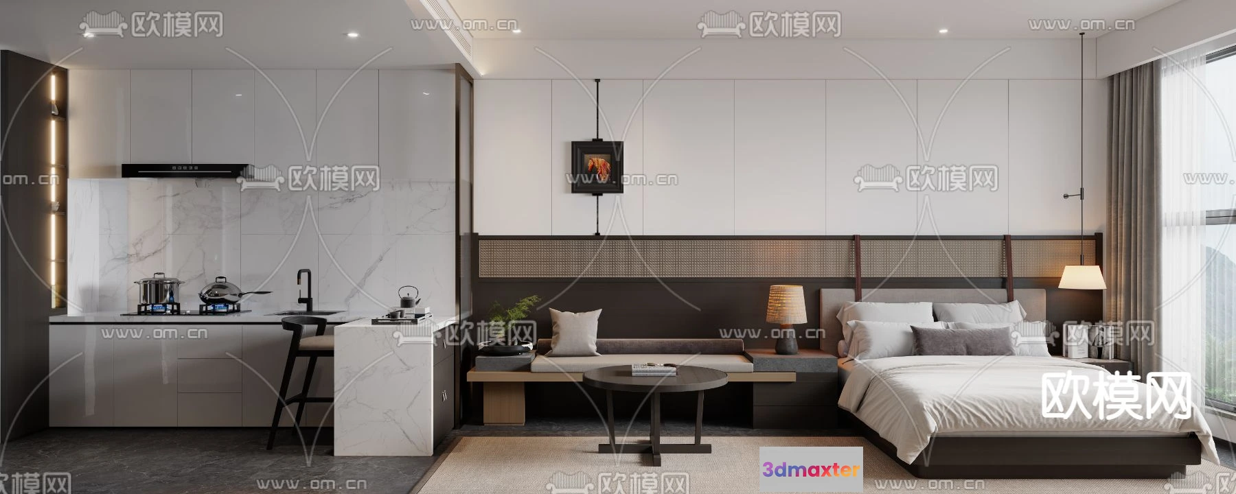 1238236 - 3D SCENES - APARTMENT - CORONA - 3D MODEL - 242