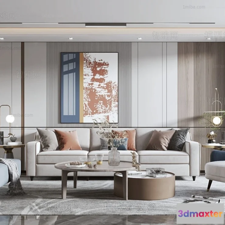 1362947 - Living Room and Dining Room - 3D Interior Scene - 3D Models - 045 3D Max