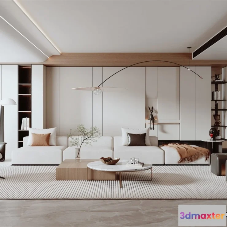 1363900 - Living Room and Dining Room - 3D Interior Scene - 3D Models - 059 3D Max