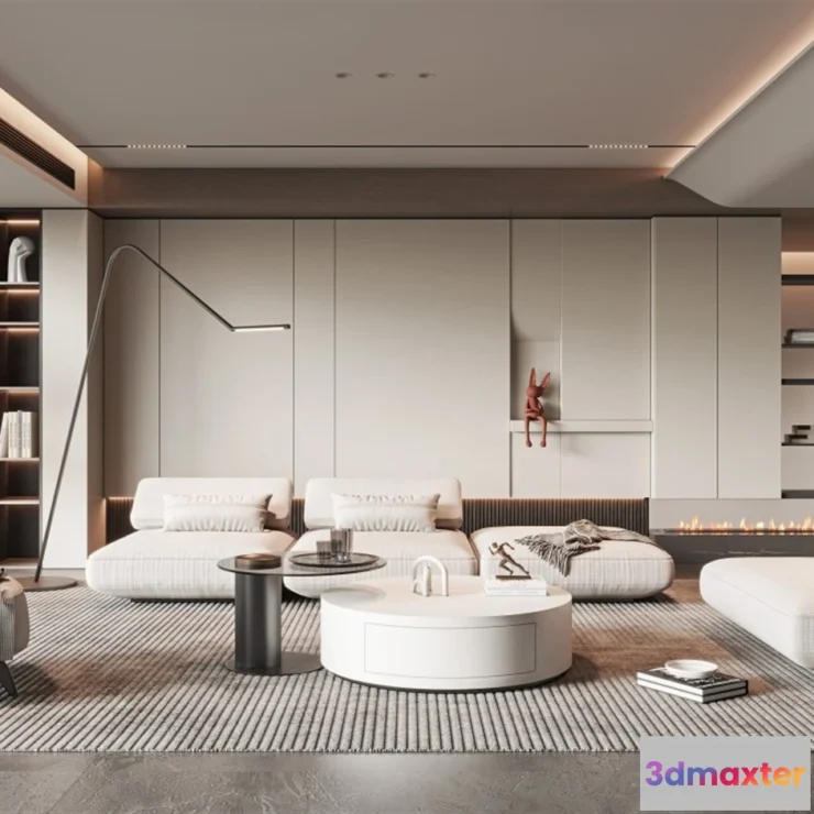 1364041 - Living Room and Dining Room - 3D Interior Scene - 3D Models - 061 3D Max