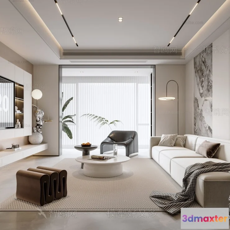 1376753 - Living Room and Dining Room - 3D Interior Scene - 3D Models - 250 3D Max