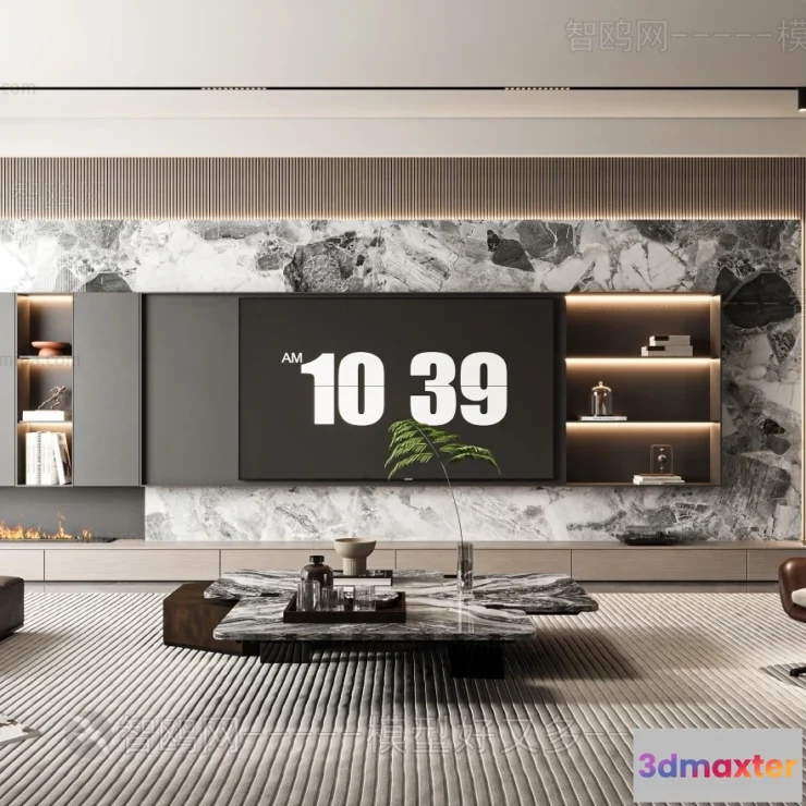 1376877 - Living Room and Dining Room - 3D Interior Scene - 3D Models - 252 3D Max