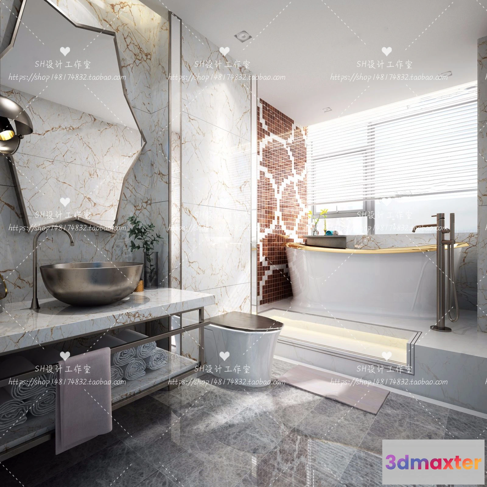 1112988 - BATHROOM 3D SCENES - VRAY RENDER - 47