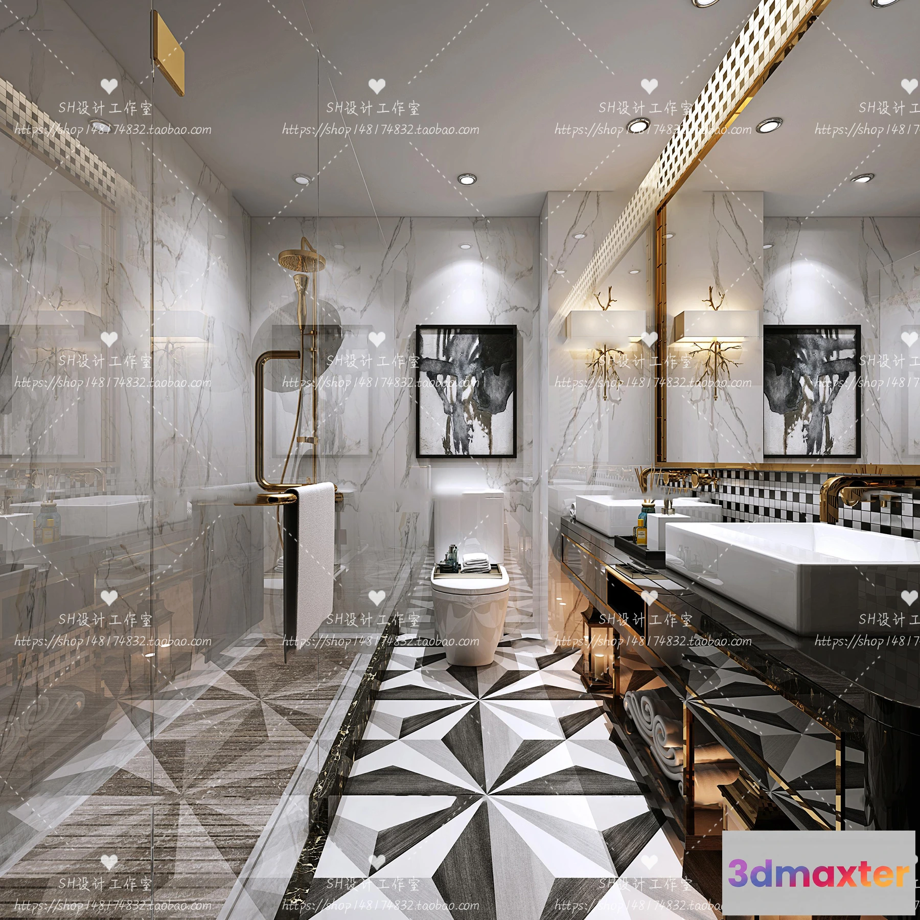 1113090 - BATHROOM 3D SCENES - VRAY RENDER - 98