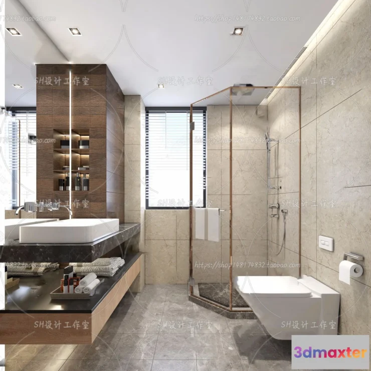 1113140 - BATHROOM 3D SCENES - VRAY RENDER - 124