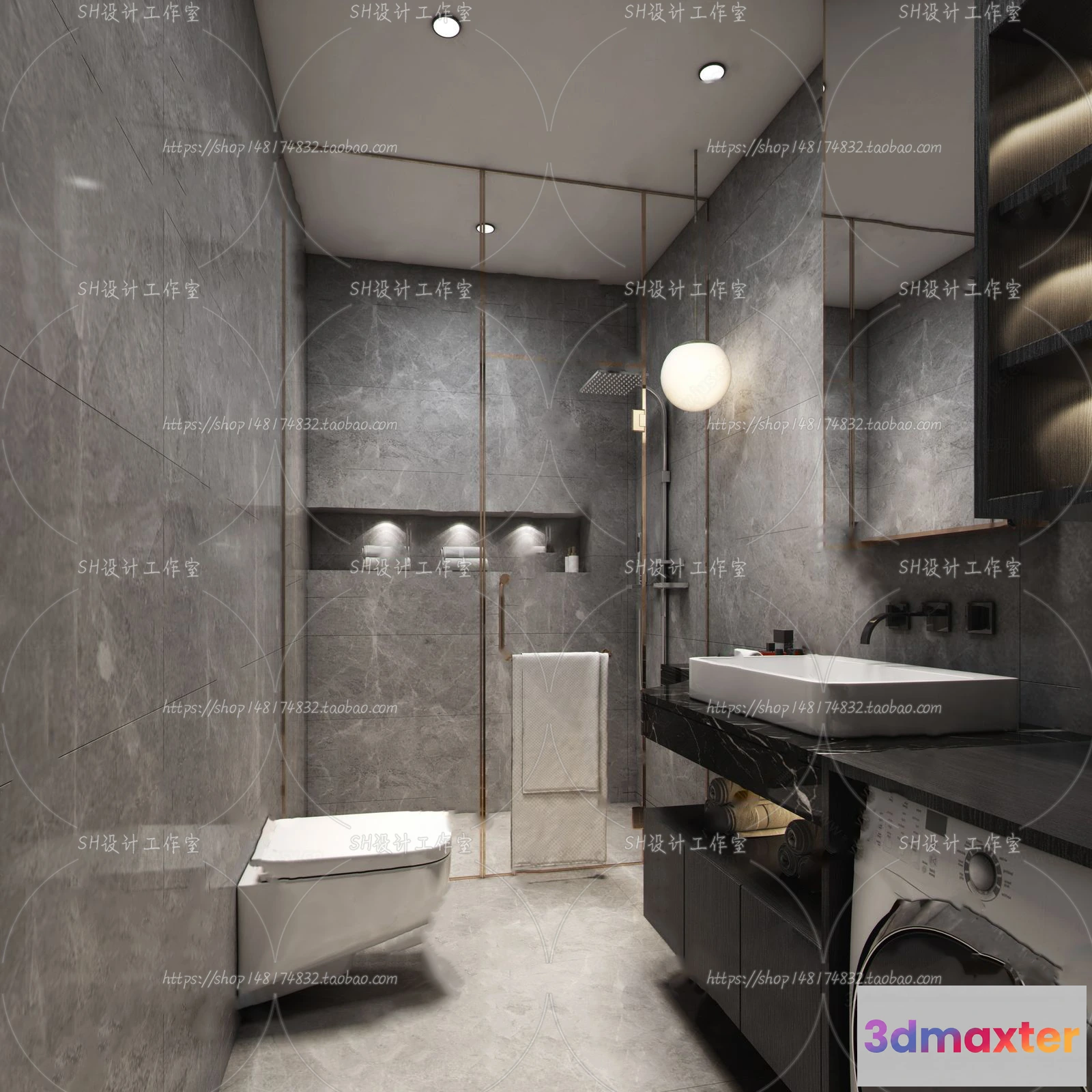 1113144 - BATHROOM 3D SCENES - VRAY RENDER - 126