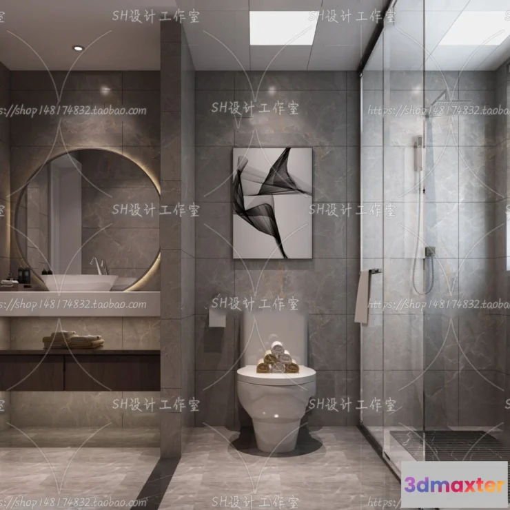 1113192 - BATHROOM 3D SCENES - VRAY RENDER - 150