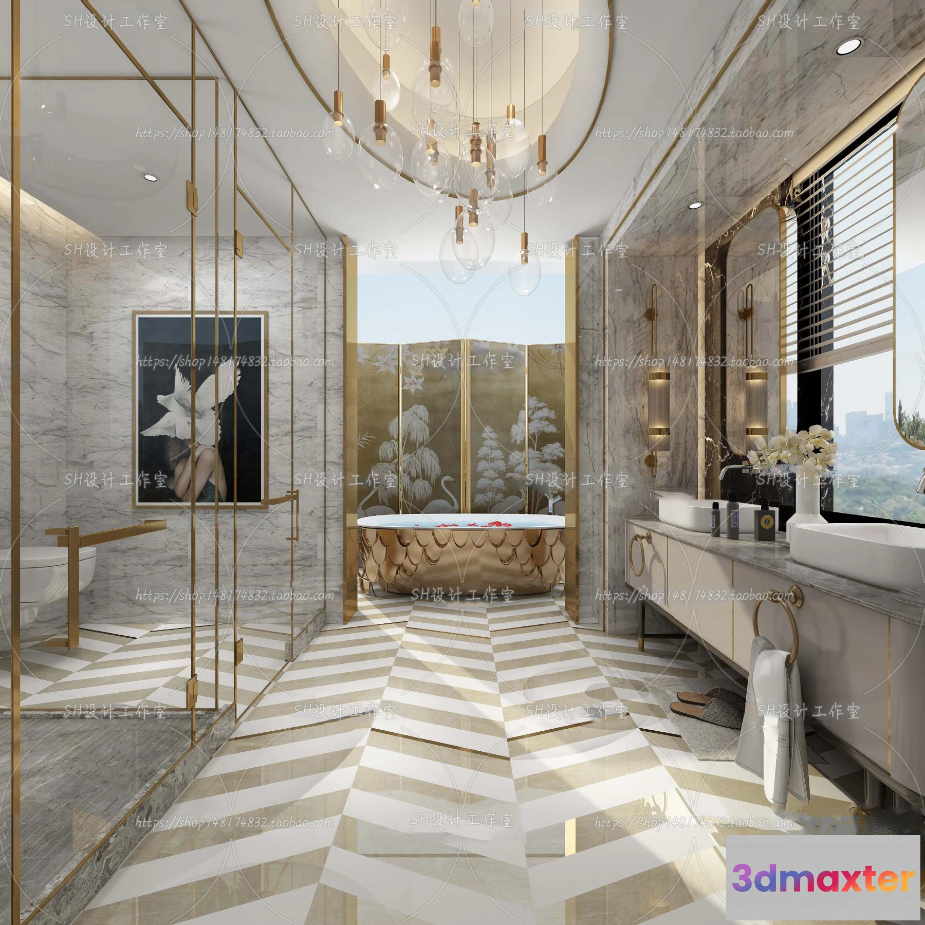 1113198 - BATHROOM 3D SCENES - VRAY RENDER - 153