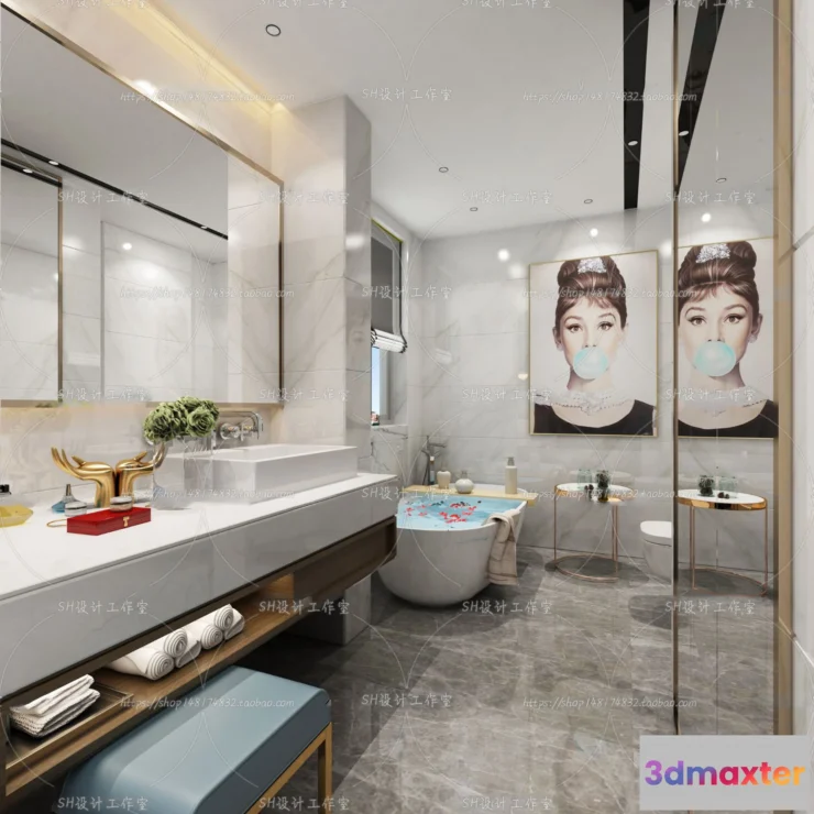 1113224 - BATHROOM 3D SCENES - VRAY RENDER - 166