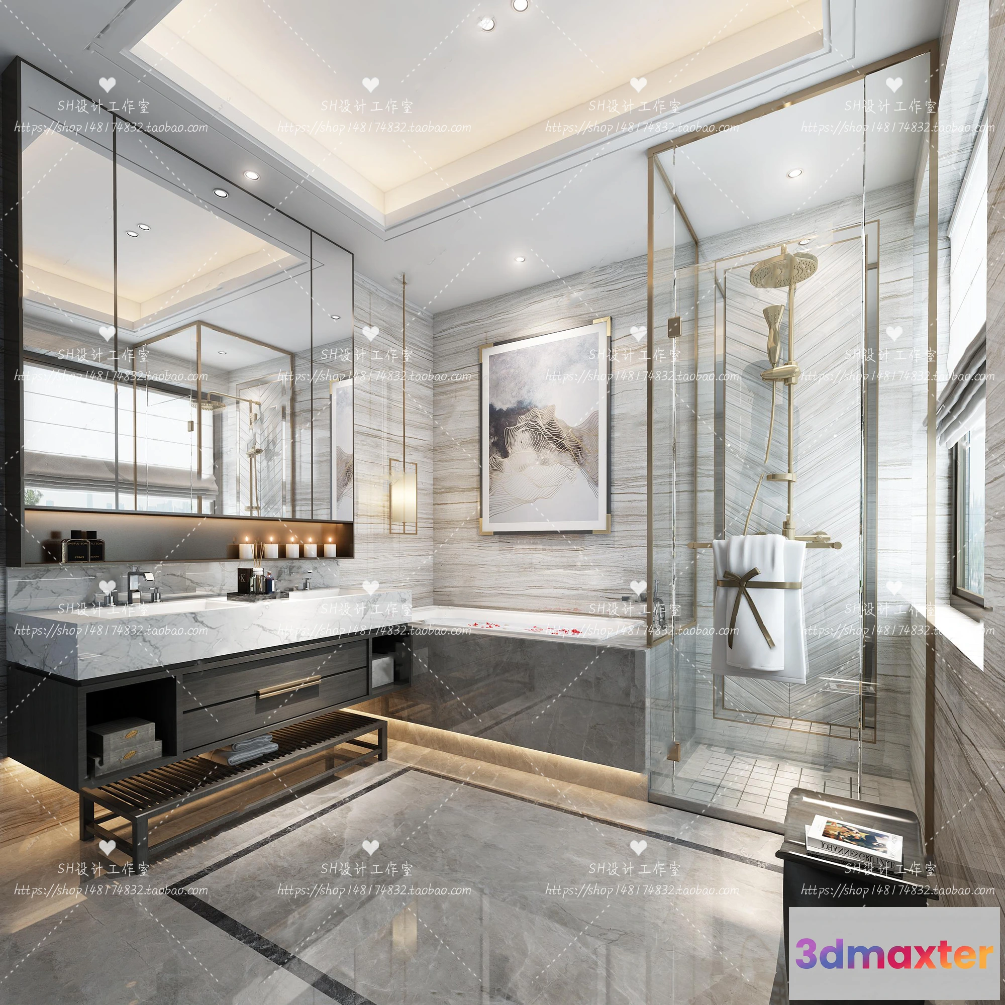 1113300 - BATHROOM 3D SCENES - VRAY RENDER - 204