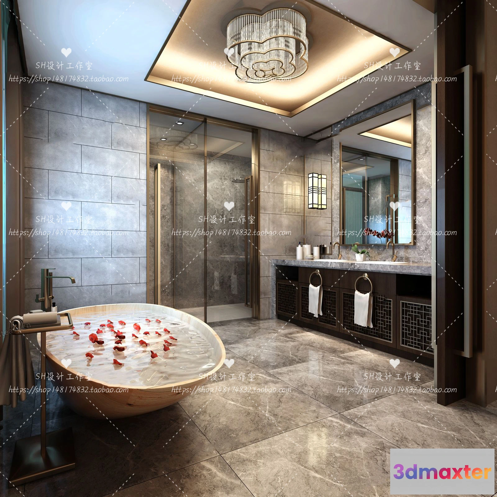 1113336 - BATHROOM 3D SCENES - VRAY RENDER - 222