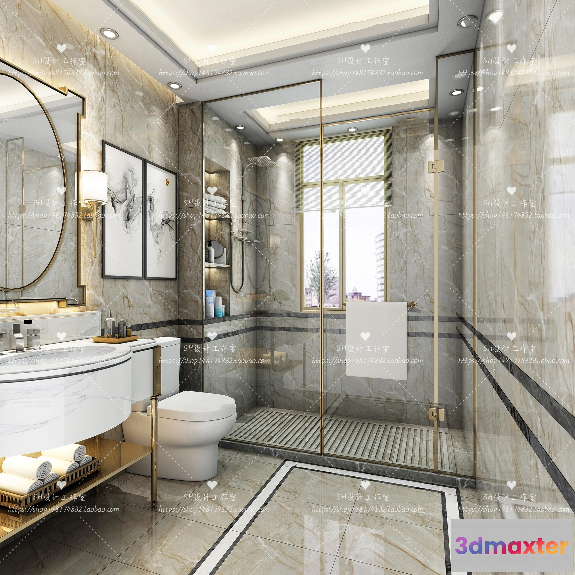 1113348 - BATHROOM 3D SCENES - VRAY RENDER - 228
