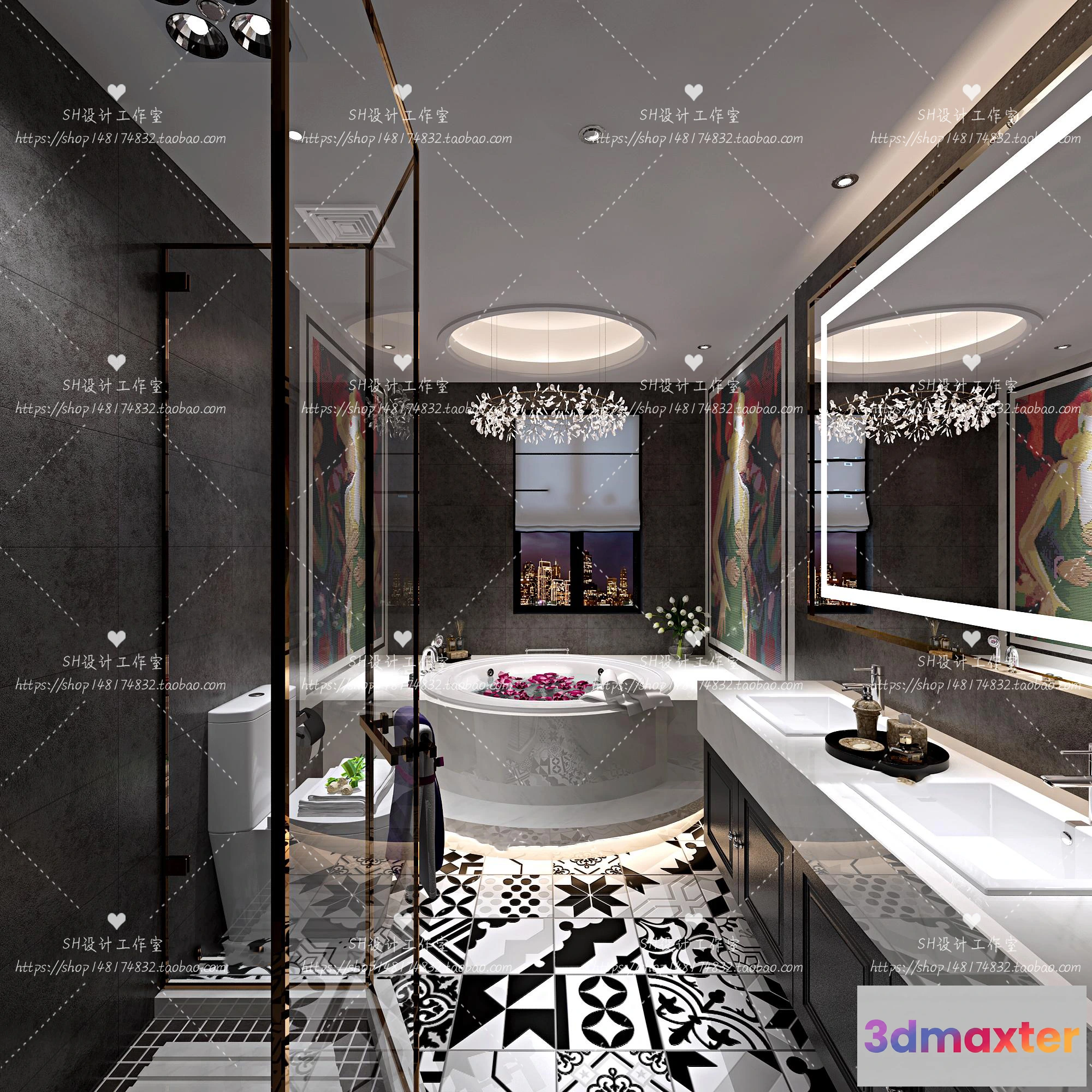 1113376 - BATHROOM 3D SCENES - VRAY RENDER - 242