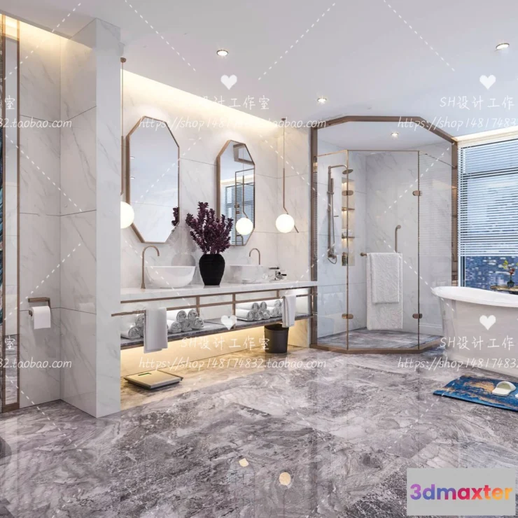 1113386 - BATHROOM 3D SCENES - VRAY RENDER - 247