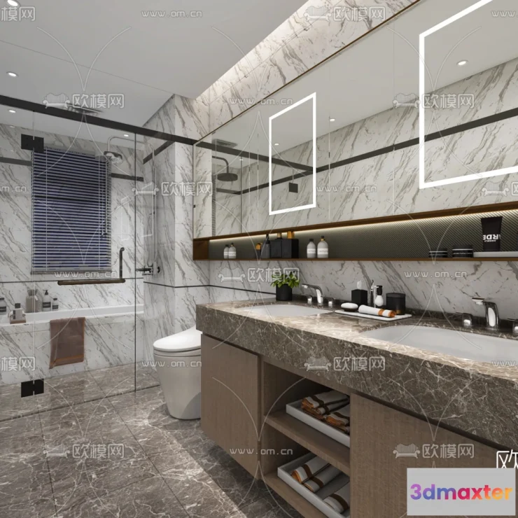 1242080 - BATHROOM SETS - VRAY  CORONA - 3D MODEL - 2164