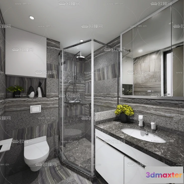 1242082 - BATHROOM SETS - VRAY  CORONA - 3D MODEL - 2165