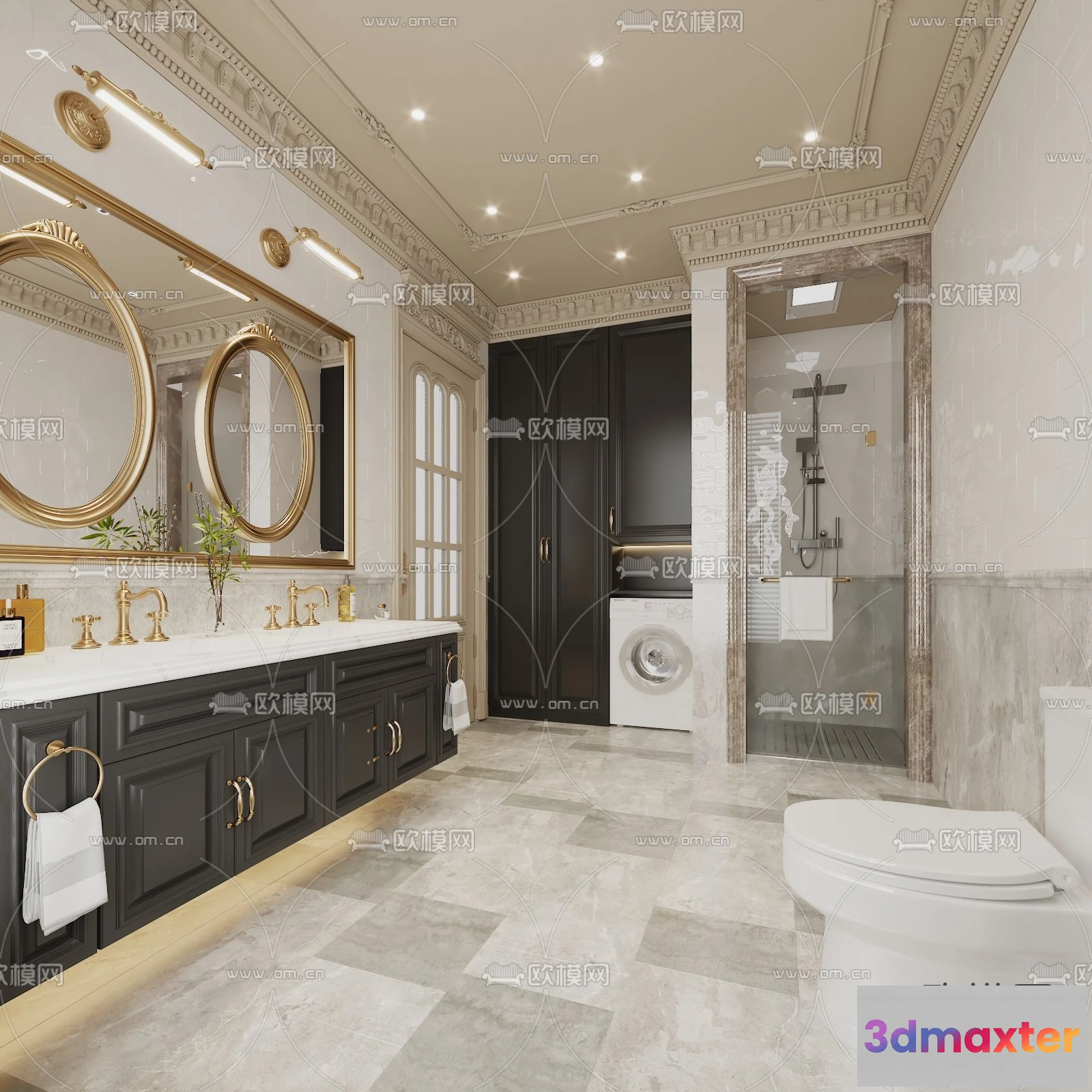 1242084 - BATHROOM SETS - VRAY  CORONA - 3D MODEL - 2166