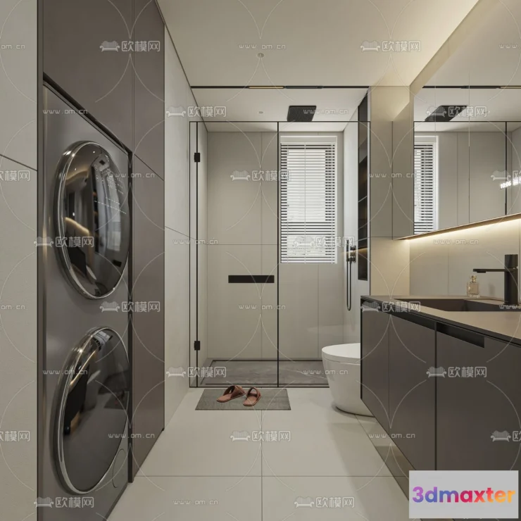 1242102 - BATHROOM SETS - VRAY  CORONA - 3D MODEL - 2175