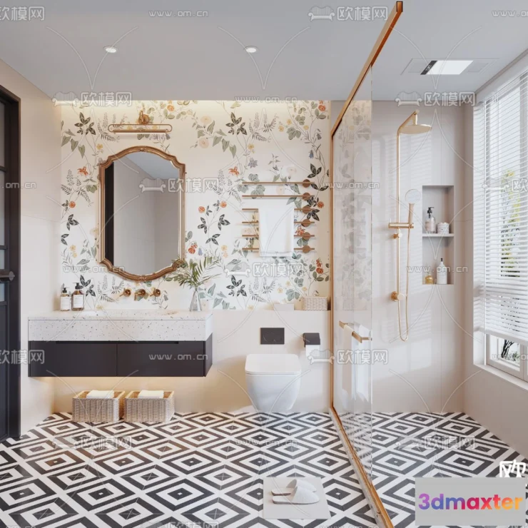 1242106 - BATHROOM SETS - CORONA - 3D MODEL - 2177