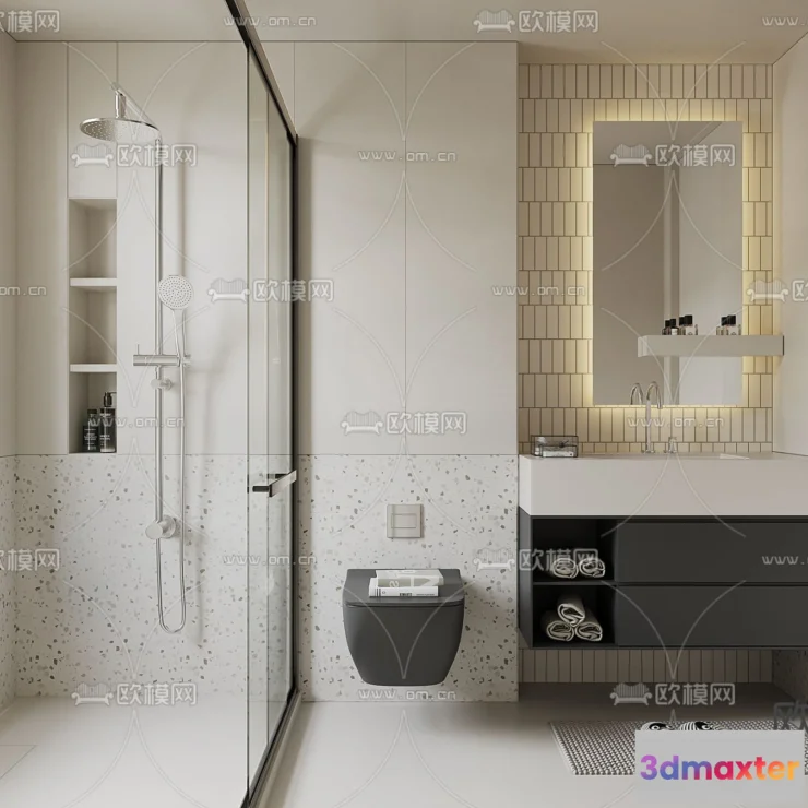 1242112 - BATHROOM SETS - CORONA - 3D MODEL - 2180