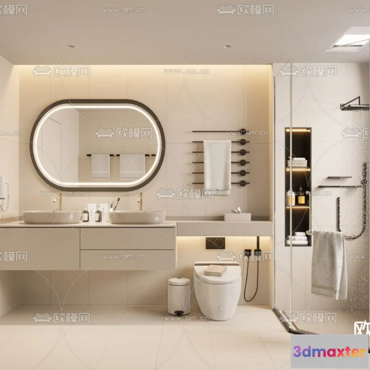 1242114 - BATHROOM SETS - CORONA - 3D MODEL - 2181