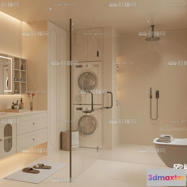 1242116 - BATHROOM SETS - VRAY  CORONA - 3D MODEL - 2182
