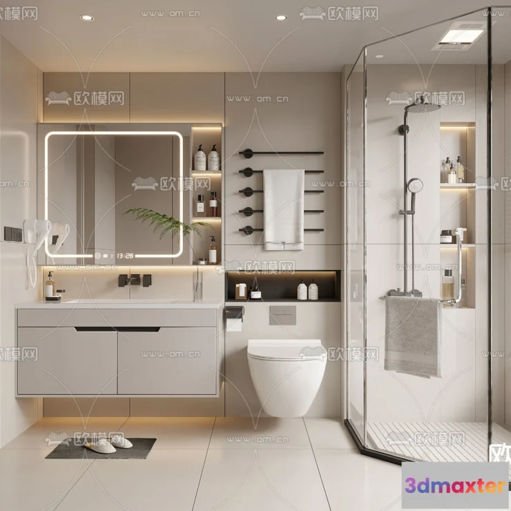 1242120 - BATHROOM SETS - VRAY  CORONA - 3D MODEL - 2184