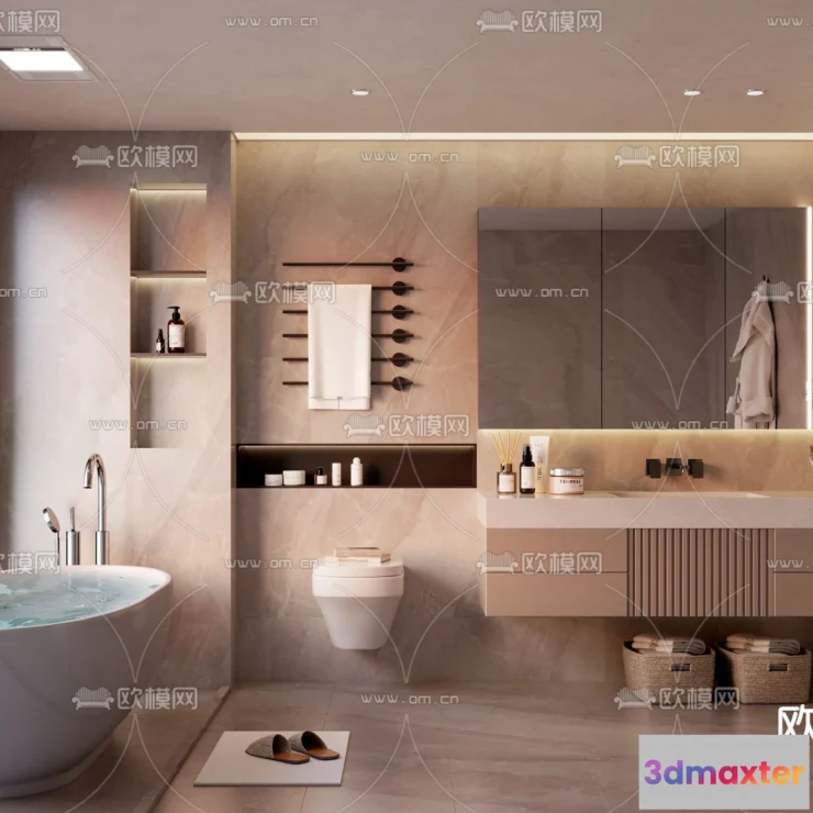 1242122 - BATHROOM SETS - VRAY  CORONA - 3D MODEL - 2185