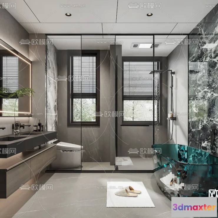 1242134 - BATHROOM SETS - VRAY  CORONA - 3D MODEL - 2191