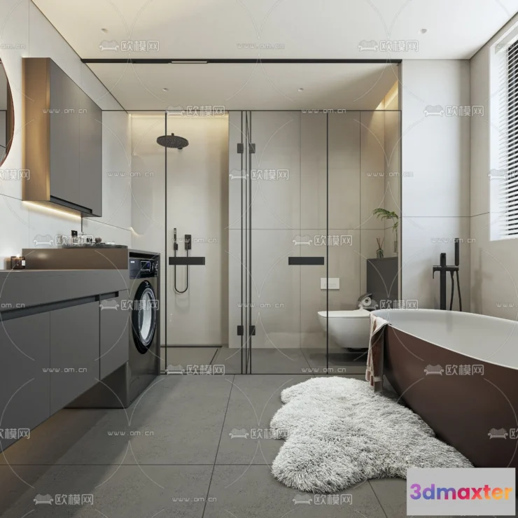 1242150 - BATHROOM SETS - VRAY  CORONA - 3D MODEL - 2199